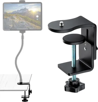 Produktbild von Tafelklemme Metall, 1/4 Zoll Schraube, bis 7 cm Tischstärke, für Büro und Arbeitsplatz
