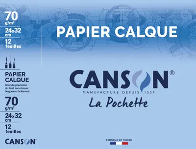 Produktbild von CANSON 200003197 Transparentpapier, 240 x 320 mm, 70 g/qm