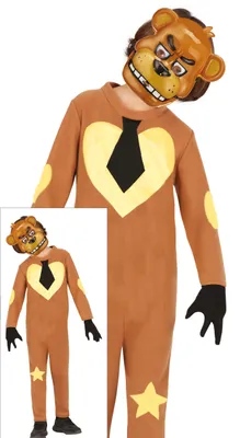 Image de Costume de robot pour garçons, avec masque, couleur marron, combinaison intégrale, thème robot/ours en peluche/horreur, idéal pour Halloween ou les déguisements, taille : 140/146