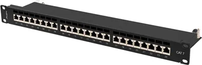 Immagine prodotto di Lanberg PPS7-1024-B Lanberg Patchpanel 24-Port 1U 19" Cat. 7 FTP geschirmt schw.