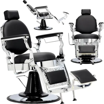 Produktbild von Barber Stuhl Logan - Hydraulischer Friseurstuhl Barbiersessel für Barber Shop & Friseursalon Barberking