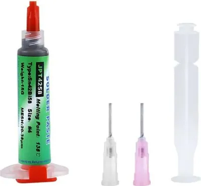Produktbild von 20g bleifreies Lötpaste, Sn42 Bi58 Spritzenlötpaste Flussmittel, bleifrei Lötflussmittel-Zinnpaste, Niedrige Temperatur 138 Grad, für BGA SMT SMD Lötzinn