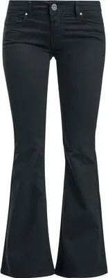 Produktbild von Black Premium by EMP Damen schwarze Jeans mit Schlag W28L32
