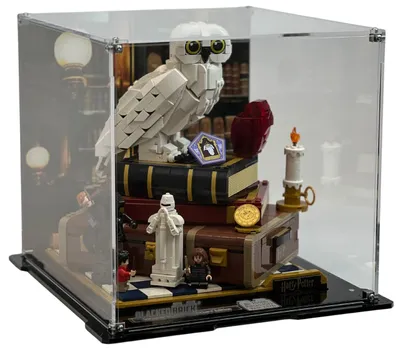 Immagine prodotto di Vetrina nera per LEGO® 76466 Harry Potter – Il Filosofo, con retro stampato