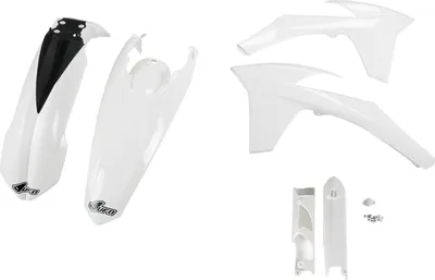 Produktbild von Ufo Ktm Exc/exc-f 2012-2013 Ktkit513f-047 Fork Protectors & Plastikbausatz Weiß  Weiß One Size