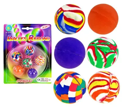 Produktbild von 6 bunte Flummis im Set - ca. 30 mm