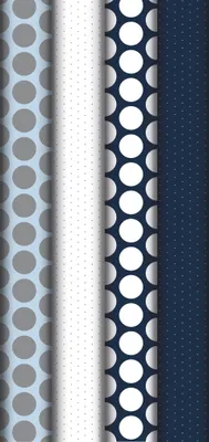 Produktbild von Clairefontaine 20x Geschenkpapierollen 5x0,70m Punkte blau & weiß Sort.202074C