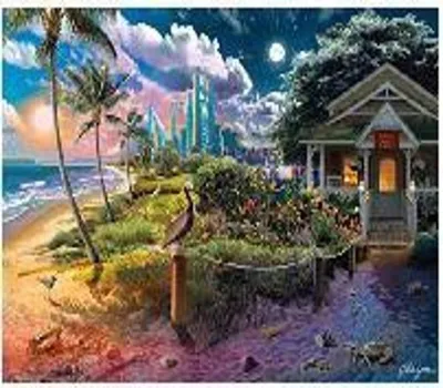 Produktbild von Diamantmosaik Strandhaus 30x40 cm Kreative Diamanten