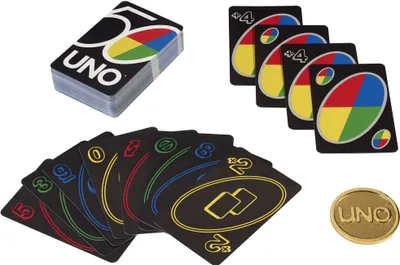 Produktbild von Mattel Games Uno 50th Premium Jubiläumsedition Kartenspiel