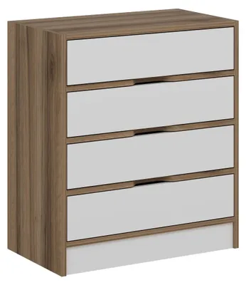 Produktbild von Lallio - Kommode, 70x40x80h cm Weiß, 4 Schubladen