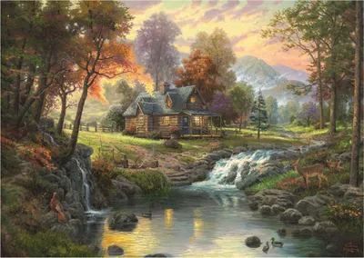 Produktbild von Puzzles TK Holzhaus a.Bach 1.000T.