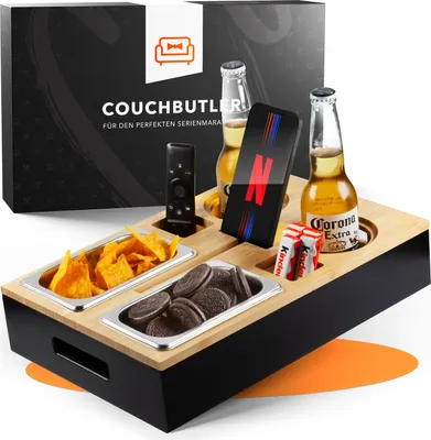 Produktbild von NewHabitat Couchbutler Couchbar Snackbox Personalisierbar inkl. Geschenkbox