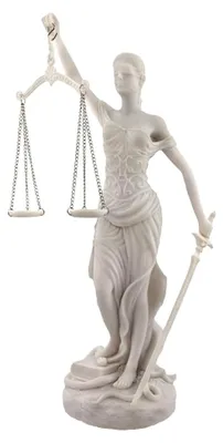 Produktbild von Neue! 12 Weiße Justitia Statue als Geschenk für Anwälte von Desktopstatue