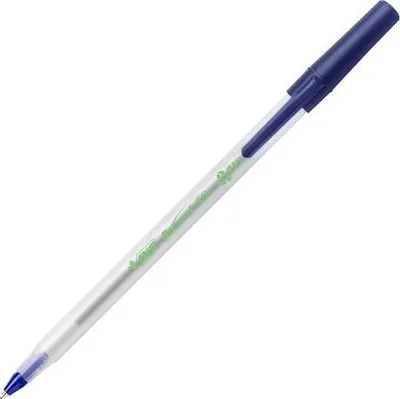 Image de BIC 8932402 60 BIC Kugelschreiber Round Stic ECOlutions transparent Schreibfarbe blau