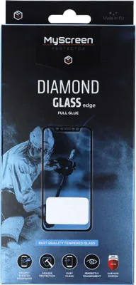 Produktbild von Glas MyScreen Diamond Glass Edge FG für iPhone 14 Pro, schwarzer Rahmen