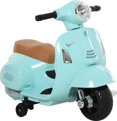 Image de Scooter pour enfants Fortuna Lai VESPA, moto pour enfants, 1,5-3 ans, métal, bleu-vert