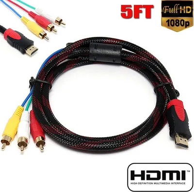Produktbild von HDMI zu 3-RCA Video Audio AV Component Converter Adapterkabel für HDTV