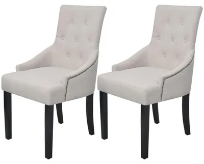 Immagine prodotto di Sedia da pranzo - Sedia per la sala da pranzo - Sedia da cucina - Sedia - Set da 2 - Struttura in legno - Rivestimento in tessuto confortevole