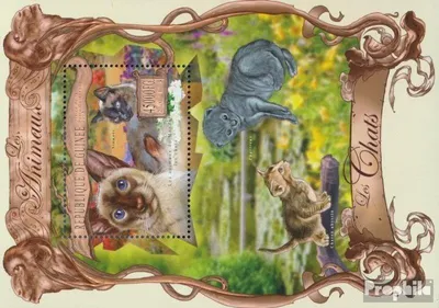 Produktbild von Briefmarken Guinea 2013 Mi Block 2236 (kompl. Ausgabe) postfrisch Katzen (Siamos)