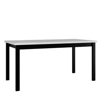 Obrázok produktu pre Rozkladací kuchynský stôl 160x90 cm ELISEK 4 - biely / čierny