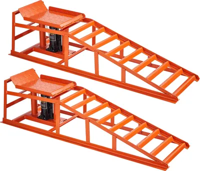 Produktbild von VEVOR hydraulische Autorampen Auffahrrampen 2 Stk. 27-36 cm Hubhöhe, tragbare Auto-Servicerampen für Wartung in der Garage & Ölwechsel & Reparatur von Lkw, 1 t (pro Rampe) belastbar Auffahrhilfe