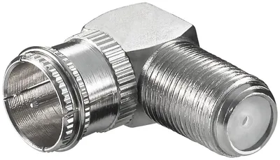 Immagine prodotto di goobay Winkeladapter 90° Quick F Stecker auf F Kupplung (Bulk)