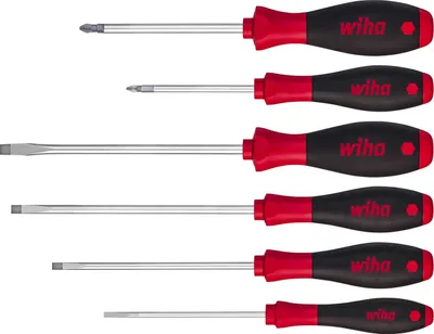 Produktbild von Wiha SoftFinish® Schlitz/Pozidriv Schraubendrehersatz, 6-tlg. (308 ZK6)