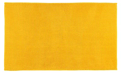 Produktbild von GÖZZE Chenille Badteppich superweicher saugfähiger rutschfester Mikrofaser-Badvorleger Gelb 50 x 70 cm
