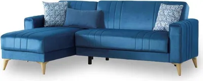 Immagine prodotto di Aronix - Divano Letto con Penisola, 225x151 cm blu, Contenitore