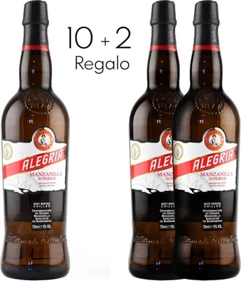 Image de Pack Feria de Abril : 10 Manzanillas Alegria + 2 es Likörwein Spanien Manzanilla Sanlúcar de Barrameda 900,00 cl 15,0 %