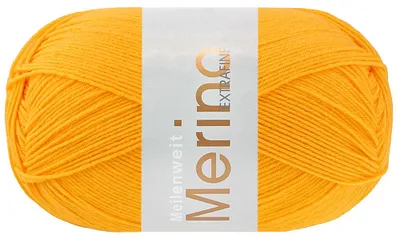 Produktbild von Lana Grossa - Meilenweit 100g Merino Extrafine uni 2468 hellorange