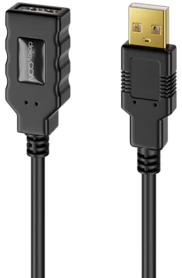 Obrázok produktu pre deleyCON 15-metrový aktívny predlžovací kábel USB 2.0 so zosilovačom signálu – dĺžka 15 metrov