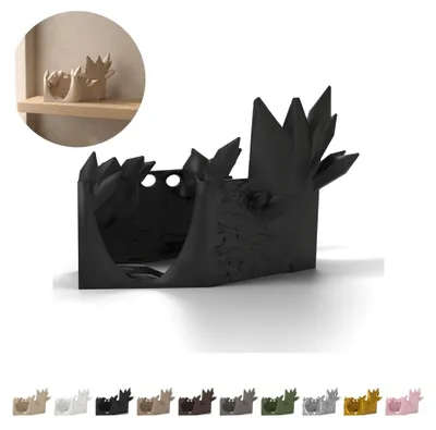 Produktbild von Figurenständer Kristallhöhle 12,8 cm für Drachenfiguren, PLA – Schwarz