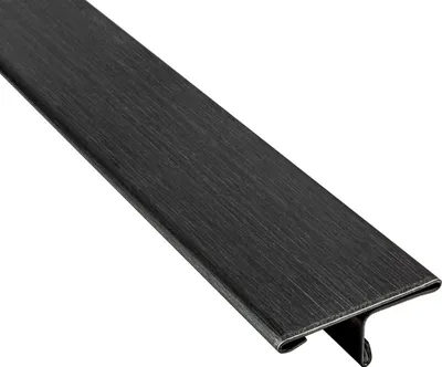 Produktbild von T-Profil Edelstahl Schiene Übergangsprofil V2A L250cm 25mm schwarz anthrazit gebürstet