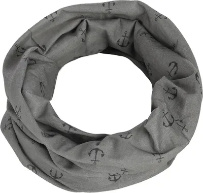Produktbild von modAS Multifunktionstuch mit Ankerprint – Bandana Halstuch Damen Herren Schlauchtuch Gesichtsmaske Kopfbedeckung in Anthrazit