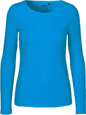 Produktbild von Neutral O81050 | Damen Long Sleeve T-Shirt / 100% Fairtrade-Baumwolle - Farbe: Sapphire - Größe: L