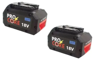Image de Batterie, capacité 10000 mAh, compatible avec les outils sans fil 18V, lot de 2 batteries de 10,0 Ah