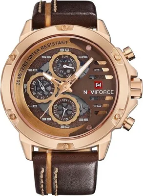 Produktbild von Uhr NAVIFORCE PR-2846 - Braun/Golden Herrenuhr KP2846
