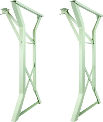 Immagine prodotto di Natural Goods Berlin, set per tenda da birra fai da te, telaio per tavolo pieghevole, telaio per panca, set per tendone, inossidabile, 2 pezzi, H70 x L42cm - tavolo, verde pastello