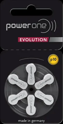 Obrázek produktu pro PowerOne Evolution 10 - Knoflíková baterie pro sluchadla se zinkovým vzduchem - balení 6 kusů
