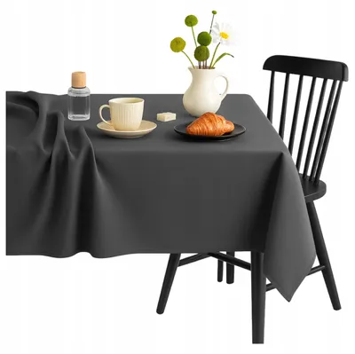Produktbild von Glatte, matte, rechteckige Tischdecke 140 x 200 cm, universell grau
