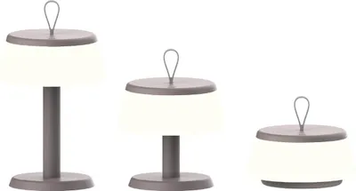 Produktbild von Luxus - Tischlampe Samos 3-in-1 - Taupe - H7 x Ø14