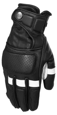Imagen del producto de Guantes para motocicleta Rusty Stitches, modelo Calvin, color y blanco, talla L