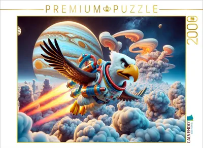 Produktbild von CALVENDO Puzzle Adler im Jupitersturm: Flug durch das Gasmeer | 2000 Teile Lege-Größe 90x67cm Foto-Puzzle für glückliche Stunden