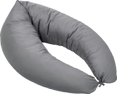 Immagine prodotto di Cuscino per allattamento XXL grigio | cuscino per la gravidanza | 190 x 40 cm | Xdream | lavabile