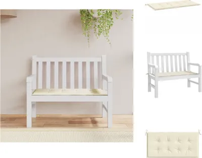 Produktbild von vidaXL Gartenbank-Auflage Creme 120x50x3 cm Oxford-Gewebe -  Sitzpolster