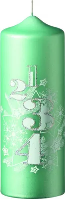 Produktbild von Kerze Adventszauber Candy Grün Matt 200 x Ø 70 mm, 1 Stück