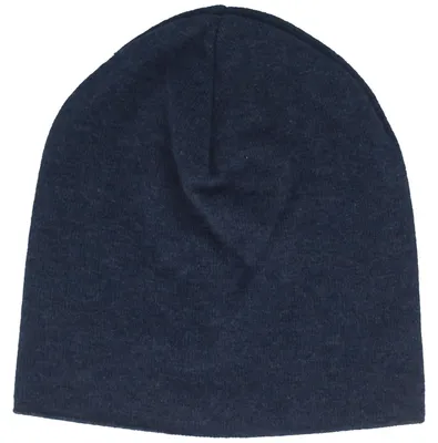Balke feine Beanie Strickmütze aus Merinowolle in blau