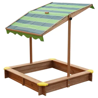Obrázok produktu pre AXI Lily Sandbox with Canopy Brown/green, Baldachýn, 1180 mm, 1180 mm, Drevo, Hnedá, Pieskovisko