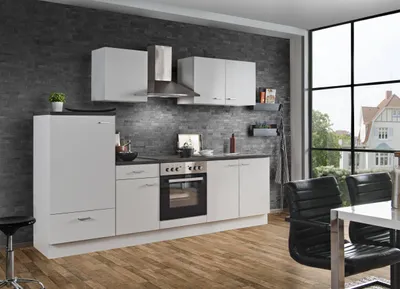 Produktbild von Küchenzeile mit Elektrogeräten White Classic Weiß 270 cm ohne Geschirrspüler